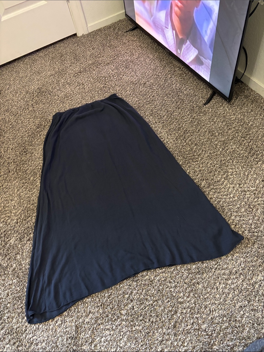 Brandy Melville navy blue midi skirt medium boho casual y2k minimalist summer